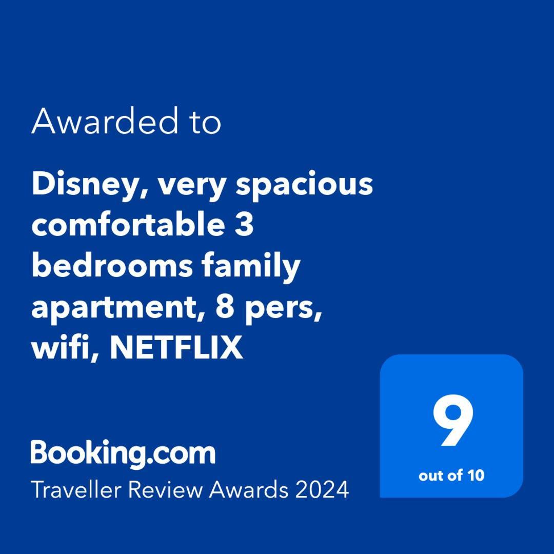 Disney, Very Spacious Comfortable 3 Bedrooms Family Apartment, 8 Pers, Wifi, Netflix Chessy  Eksteriør bilde